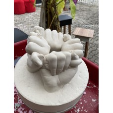 Hand-in-Hand Sculpture (4 hands)